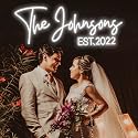 OPBYWE Custom Neon Signs, Personalized Large LED Neon Light Signs for Wedding Backdrop, Customizable Last Name Logo for Engagement, Bridal Shower