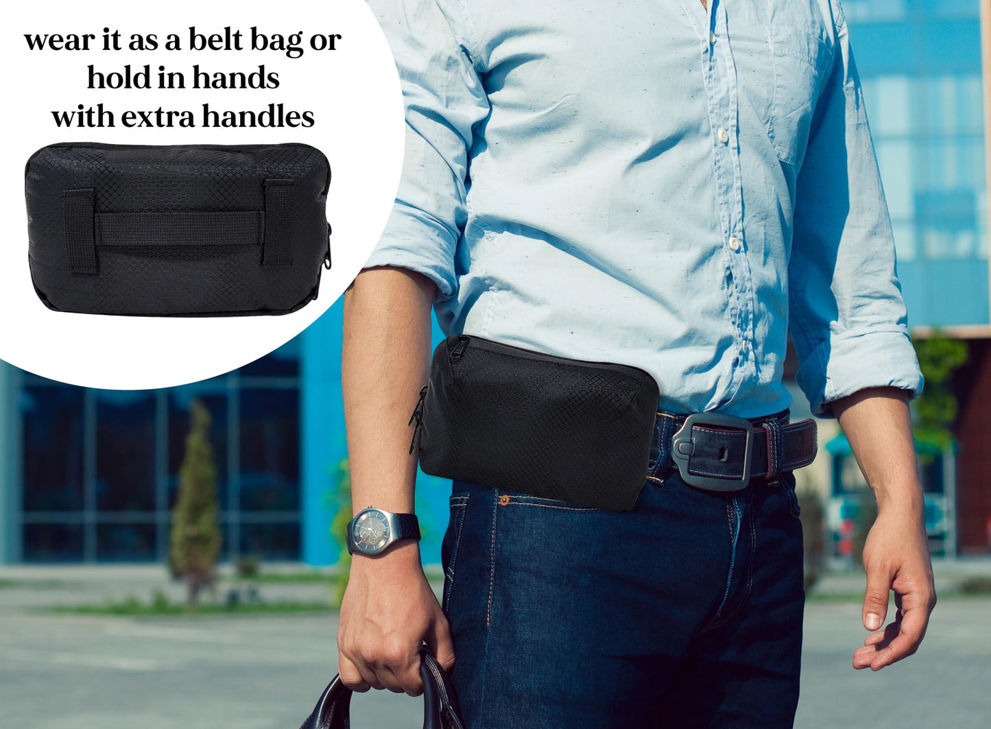 ANIMO 9 Travel Gear Cable Organizer - Sleek & Weatherproof Back Tech Pouch for Cords, Chargers, and Electronic accessories.