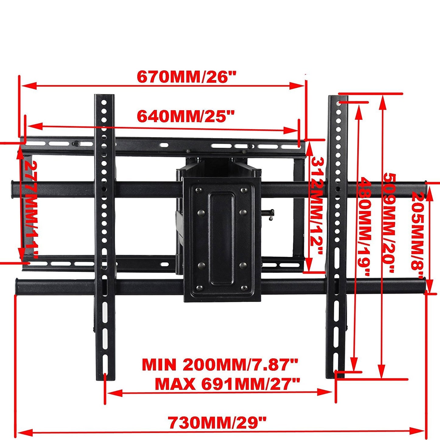 VideoSecu Articulating Full Motion Large TV Wall Mount Bracket for Most 60" 65" 70" 75" 80" 82" 85" 88" Sharp Vizio Samsung LED LCD OLED Plasma TV 24