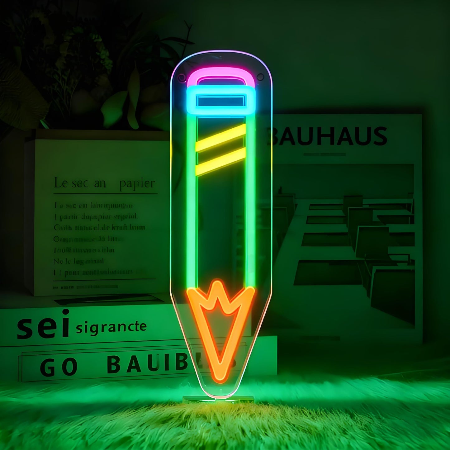 Neonawall Pen Neon Sign for Wall Decor Students Light Up Led Sign Birthday Party Gifts Led Decorative Night Signs School Class Room Decorations