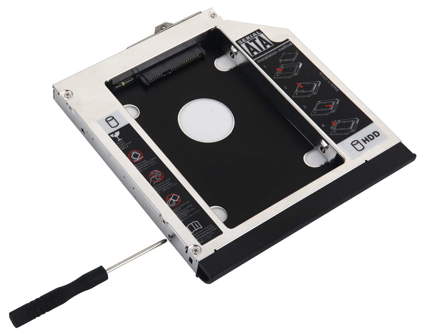 DY-tech 2nd HDD SSD Hard Drive Caddy for HP EliteBook 6930p 8440p 8530p 8540p with Faceplate Bezel + Mounting Bracket