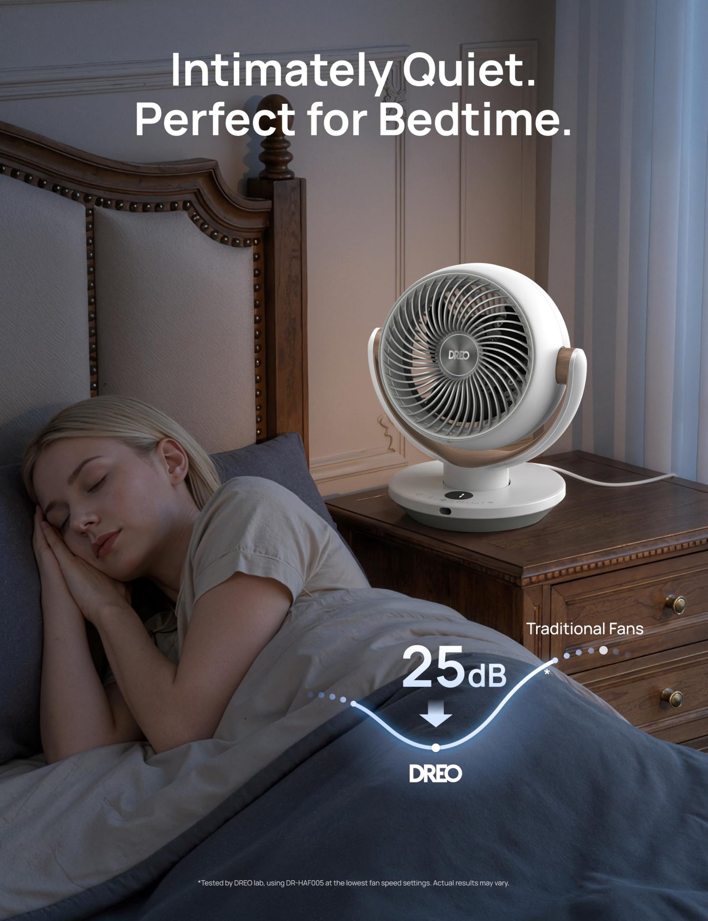 DREO Fan for Bedroom, Desk Air Circulator Fans with Remote, 11 Inch Table Fan for Whole Room, 65ft Powerful Airflow, 120° Vertical Manual and 90°