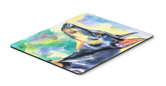 Caroline's Treasures 7372MP Watercolor Doberman Mouse Pad, Hot Pad or Trivet for Home Office Gaming Working Computers Laptop Mouse Mat,Washable Large