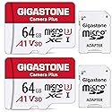 Gigastone 64GB Micro SD Card 2-Pack, Camera Plus, MicroSDXC Memory Card for Wyze Cam, Security Camera, Smartphone, Fire Tablet, 4K Video Recording