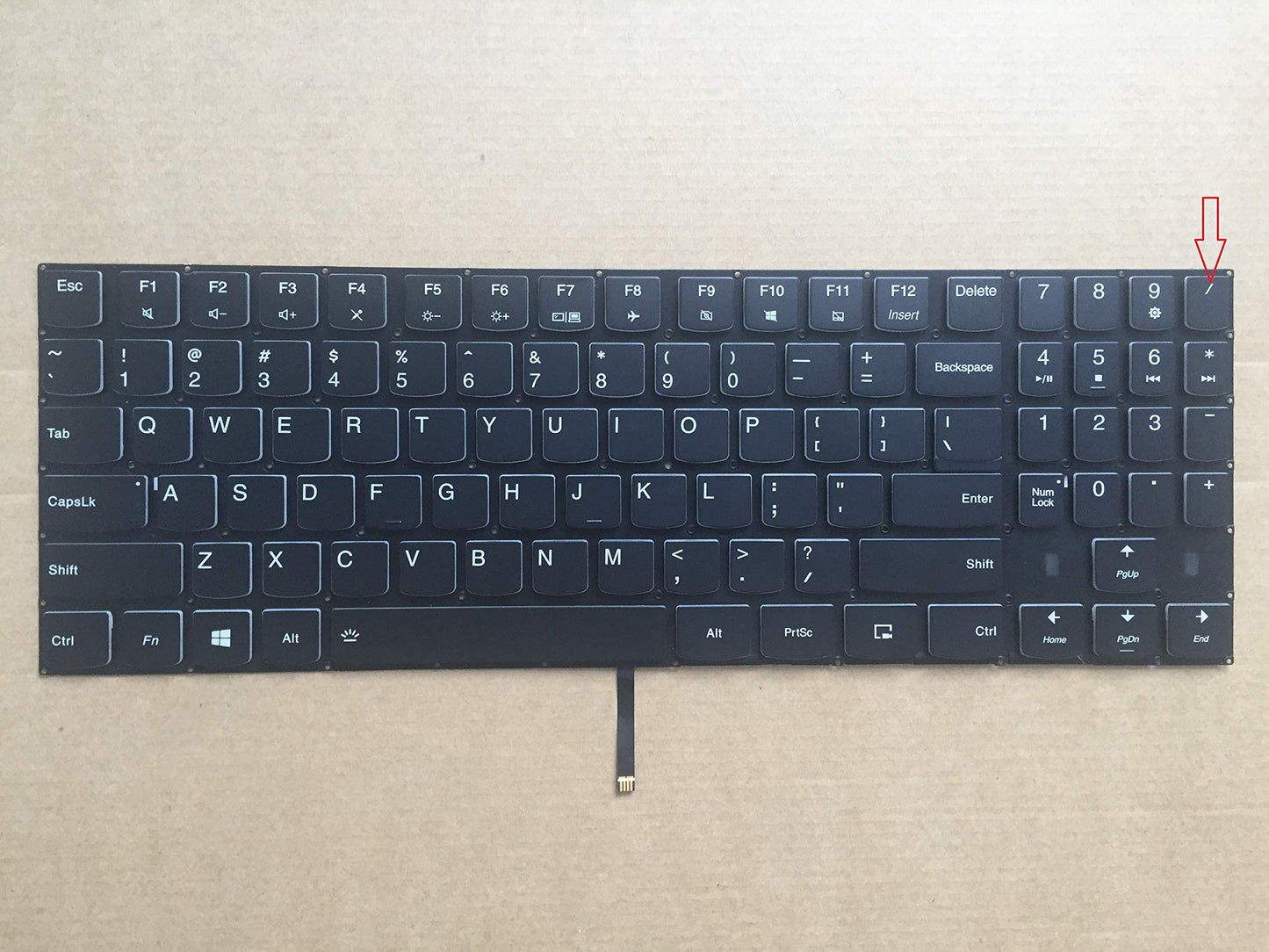 Original New for Lenovo Legion Y530 Y530-15 Y530-15ICH Y530-15ICH 81FV 81LB Series US Black Backlit Gaming Laptop Keyboard White Word