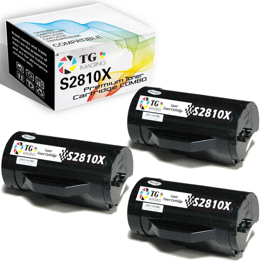 TG Imaging Compatible Toner Cartridge Replacement for Dell S2810DN S2810 Toner S2810X 2810 S2810 H815DW S2810DN S2815 815DW S2815DN Printer (Black,3