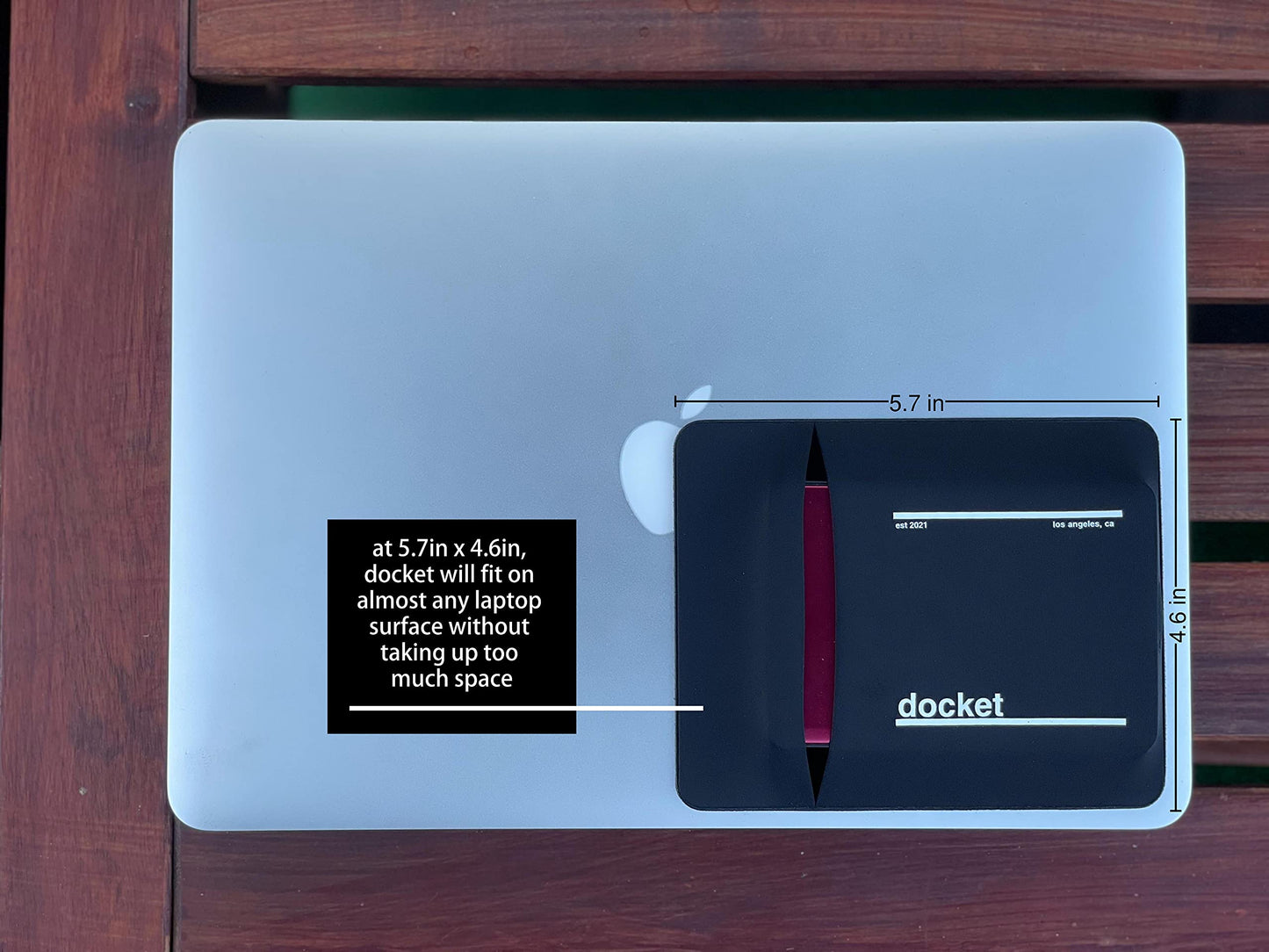 docket External Hard Drive Holder for Laptop - Closed Pocket Design with Cable Hole for Safe Storage - Expand Storage While Eliminating Boundaries
