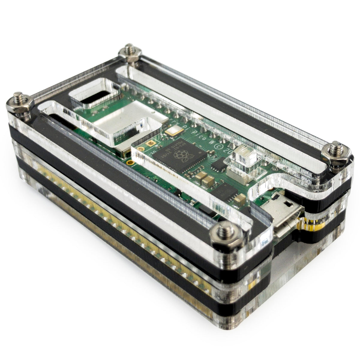 C4Labs Zebra Pico W Case - for the Raspberry Pi Pico W/Pico 2 / Pico 2W - Single Pack