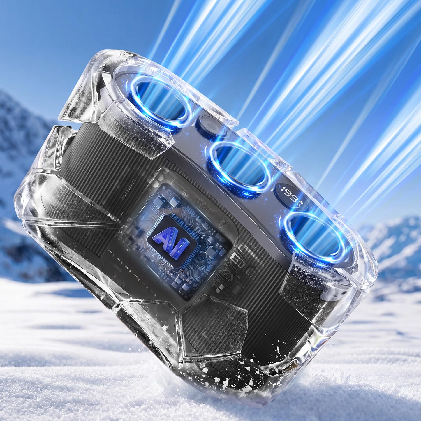 2026 Portable Waist Fan , 25000MAh Belt Fan , 199 Speeds waist fan clip on