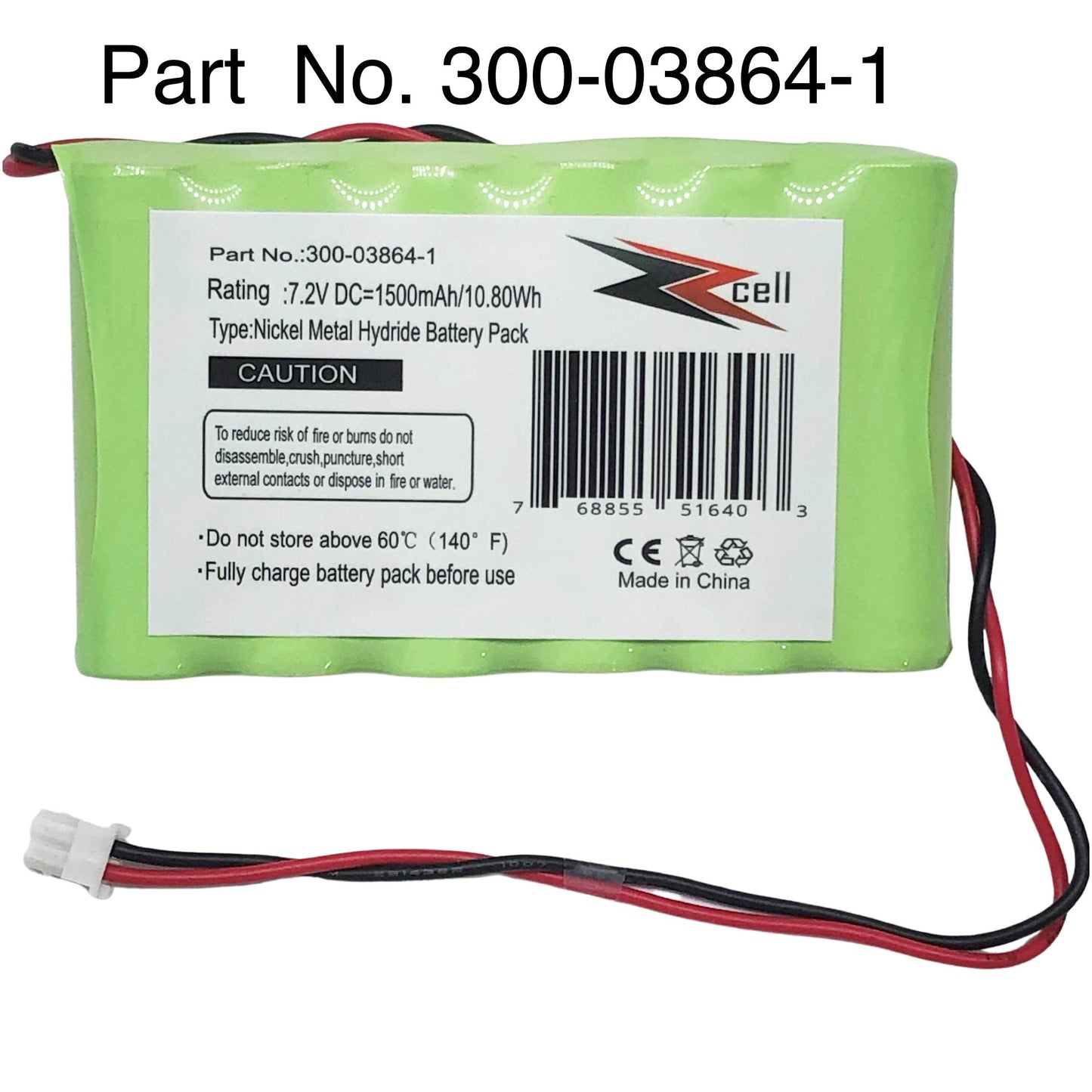 ZZcell 2-Pack Battery Compatible with Honeywell Alarm 300-03864-1, Lynx L3000, Lynx L5000, Lynx L5100, ADEMCO 300-03865, 1500mAh (Please Check Part…