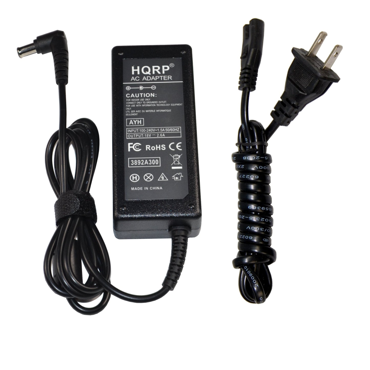 HQRP AC Adapter Compatible with Sony SA-32SE1 SA-40SE1 SA-46SE1 TV Sound Bar System AC-E1826 Power Supply Cord Adaptor, 6.5mm Plug