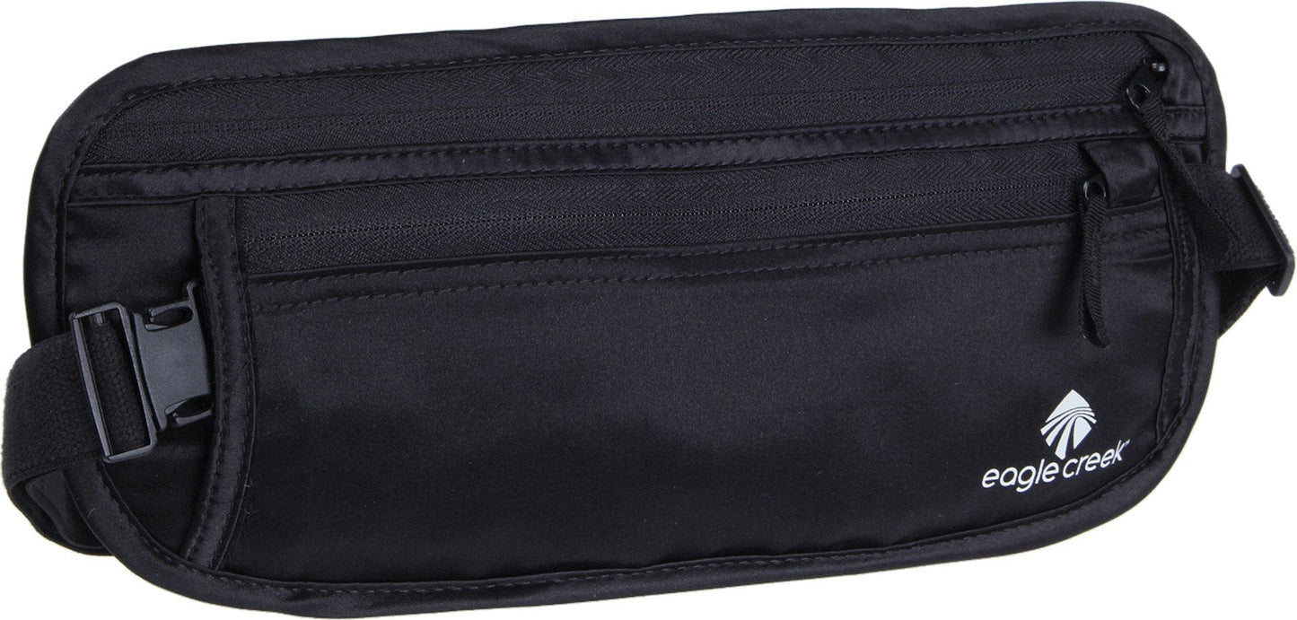Eagle Creek Silk Undercover Money Belt – Breathable Washable Travel Waist Bag with Sweat-Resistant Coating, Black