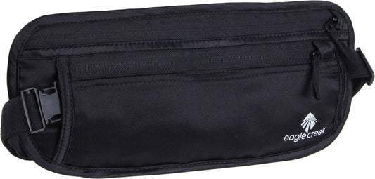 Eagle Creek Silk Undercover Money Belt – Breathable Washable Travel Waist Bag with Sweat-Resistant Coating, Black