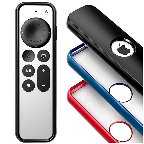 ReliaMount Case for Apple TV Remotes - Premium Drop Protection and Comfortable to Hold - Designed in USA (Premium Black with Soft Microfiber Lining)