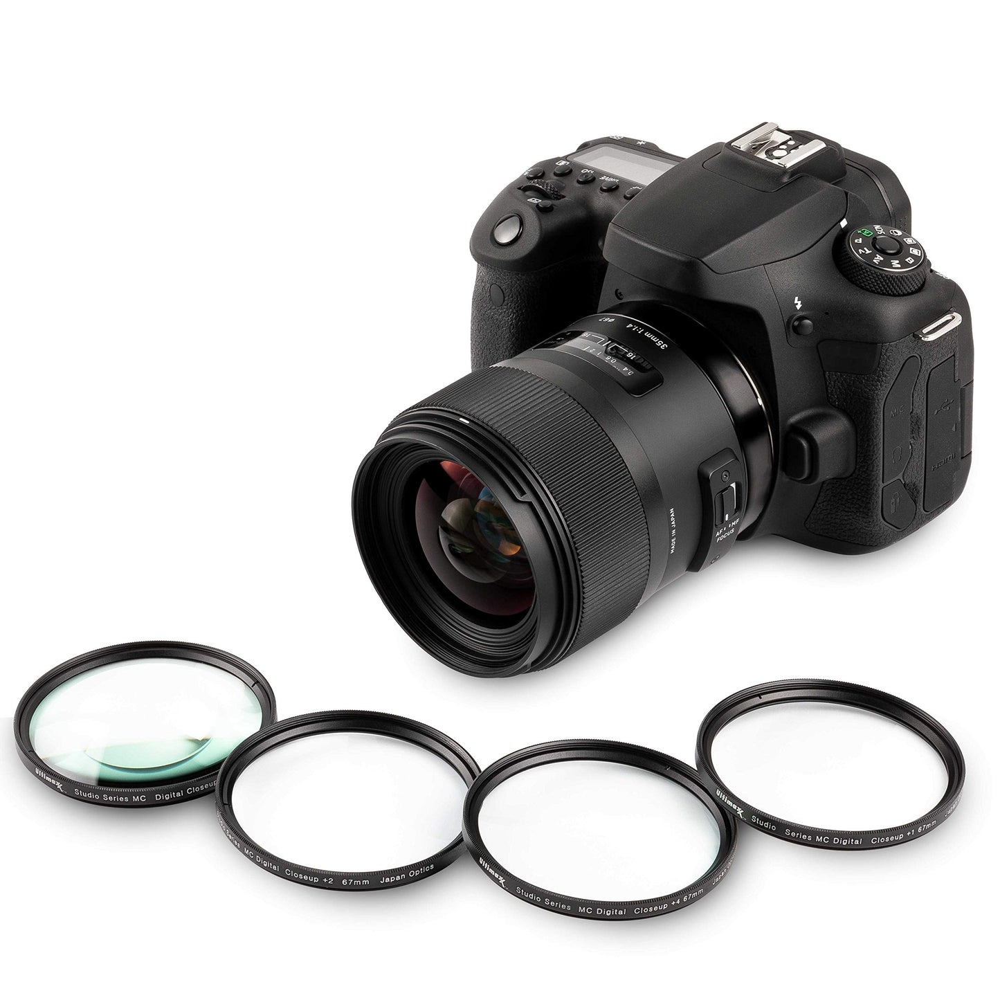 49MM Ultimaxx Professional Four Piece HD Macro Close-up Filter Kit (1, 2, 4, 10 Diopter Filters) for Camera Lens with 49MM Filter Thread