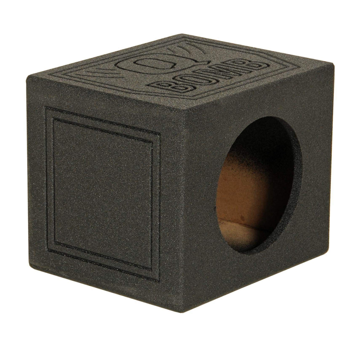 QPower QBOMB Single 10" Sealed Subwoofer Speaker Box, Bed Liner Finish