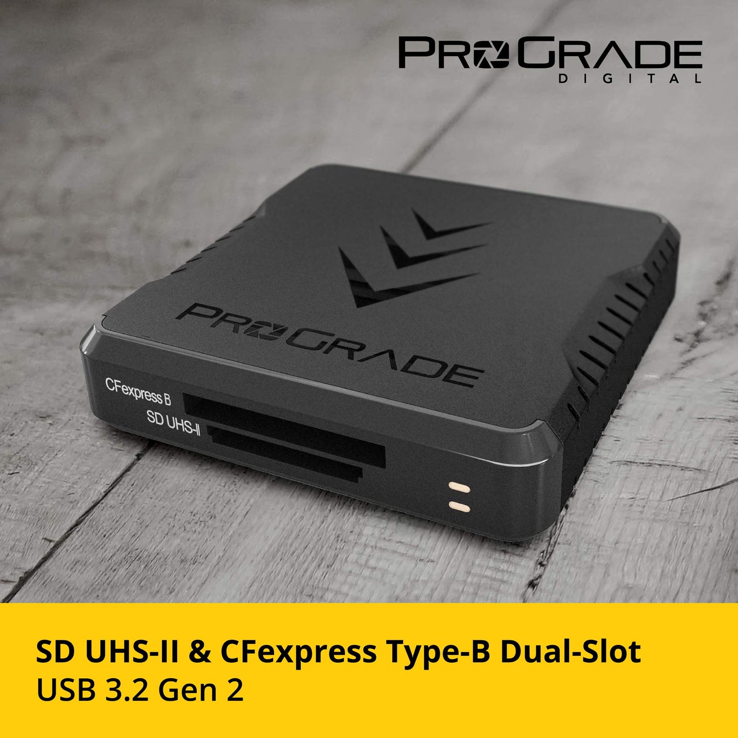 CFexpress Type B and SD UHS-II Dual-Slot Memory Card Reader by ProGrade Digital | USB 3.2 Gen 2 for Professional Filmmakers, Photographers & Content