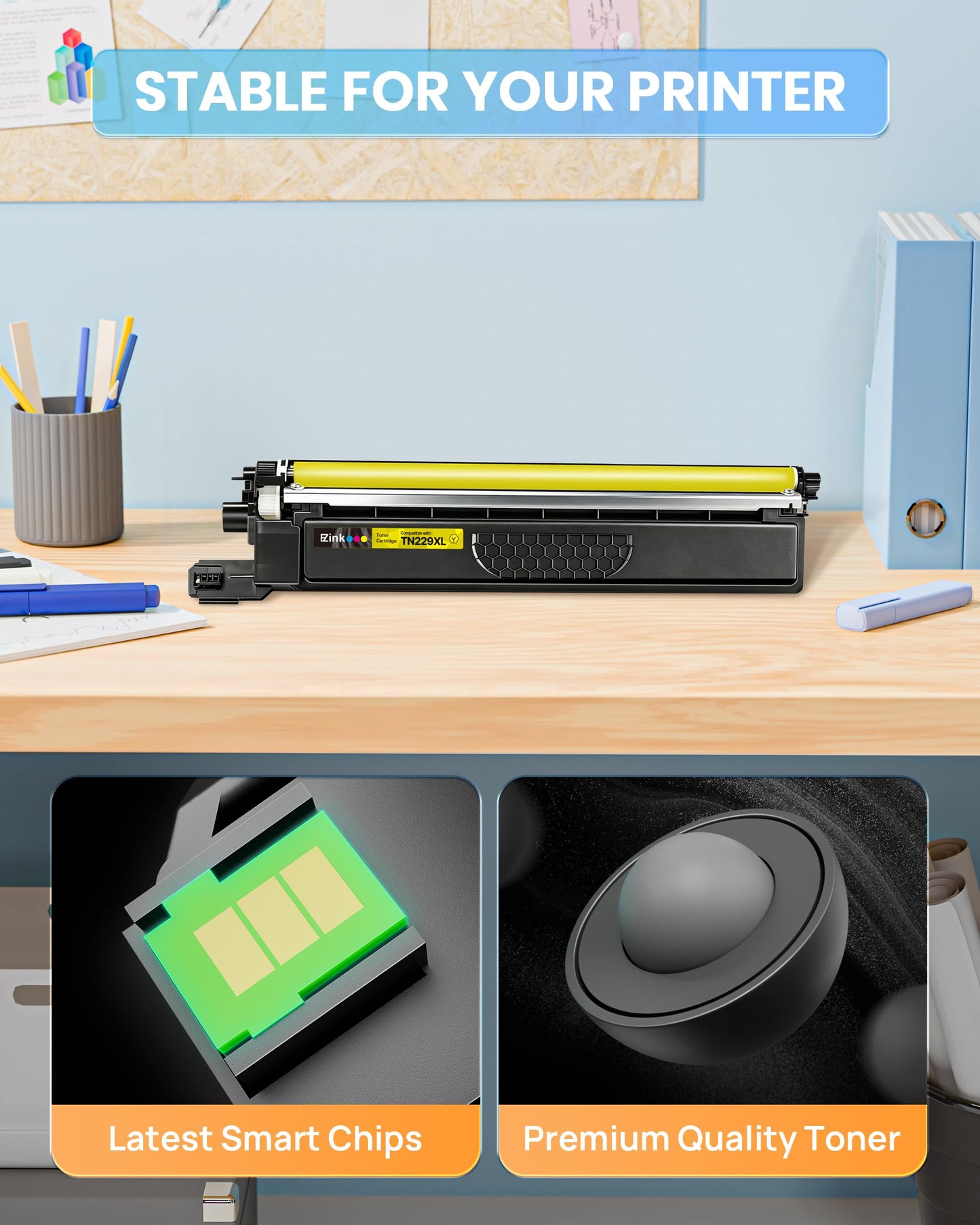 E-Z Ink Compatible Replacement for Brother TN229XL Toner Cartridges 1Yellow