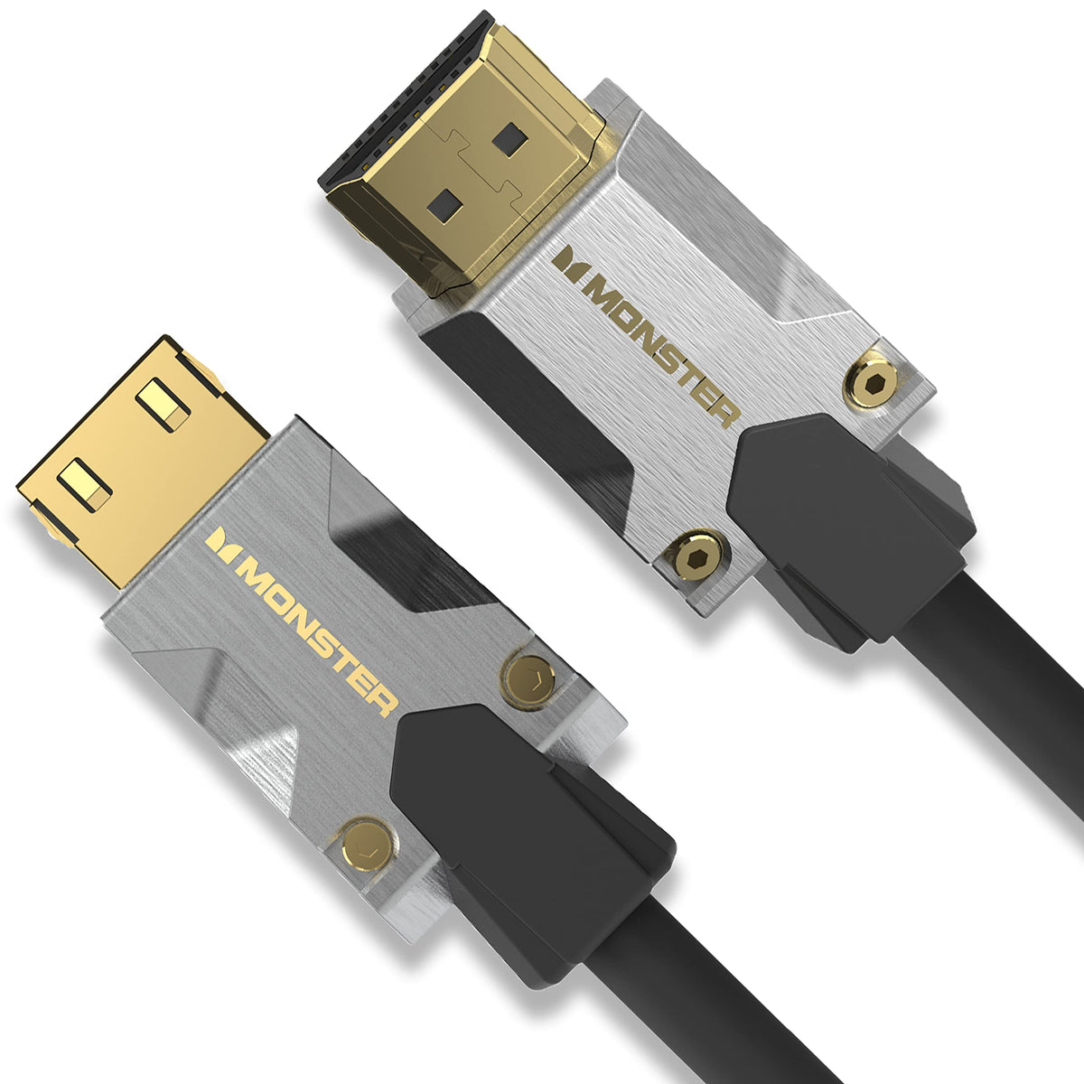 Monster M-Series Certified Premium HDMI Cable 2.0, High-Speed 22.5 Gbps, 4K UHD 60Hz, Triple-Layer Shielding, Duraflex Jacket, HDMI Cable for TV, Monitor, Gaming, PC, 9.8 ft