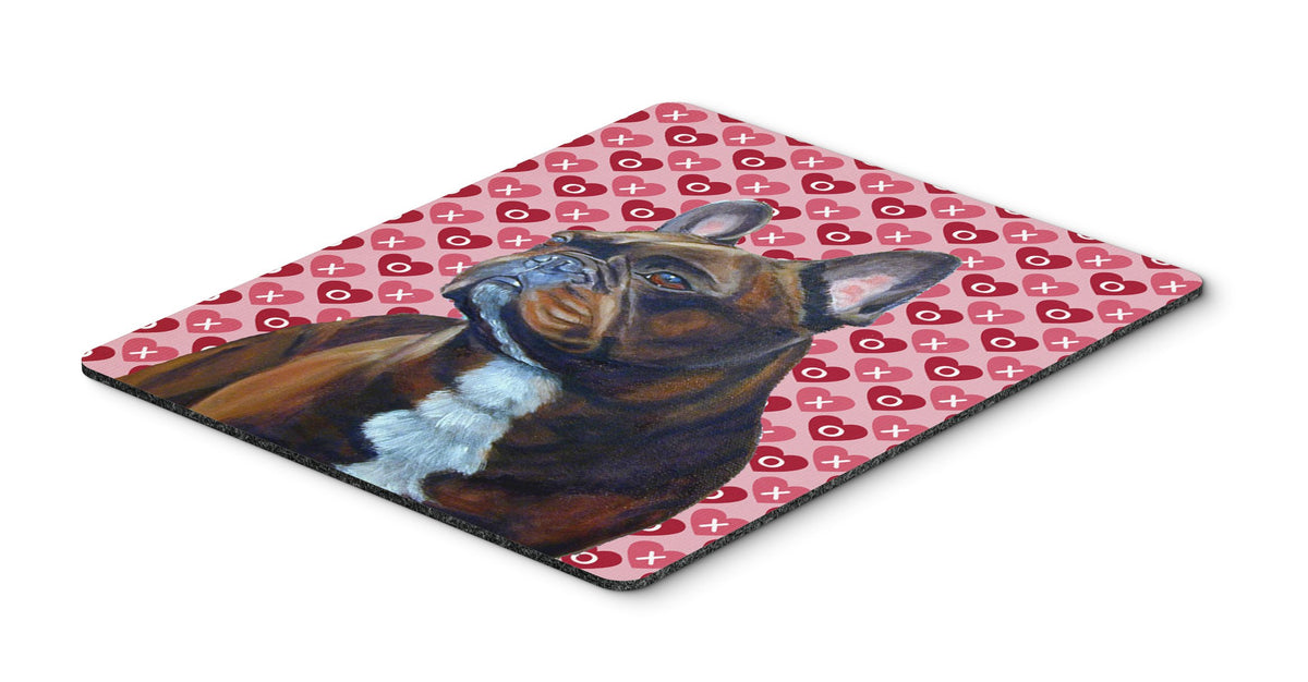 Caroline's Treasures LH9160MP French Bulldog Hearts Love and Valentine's Day Portrait Mouse Pad, Hot Pad or Trivet for Home Office Gaming Working