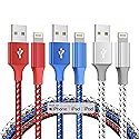 iPhone Charger Cord 3Pack 10FT Apple MFi Certified Nylon Braided Fast Charging Lightning Cable Compatible with iPhone 14/13/12/11 Pro/11/XS MAX/XR…
