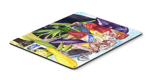Caroline's Treasures 8637MP Crystal Hot Sauce with Seafood Mouse Pad, Hot Pad or Trivet for Home Office Gaming Working Computers Laptop Mouse