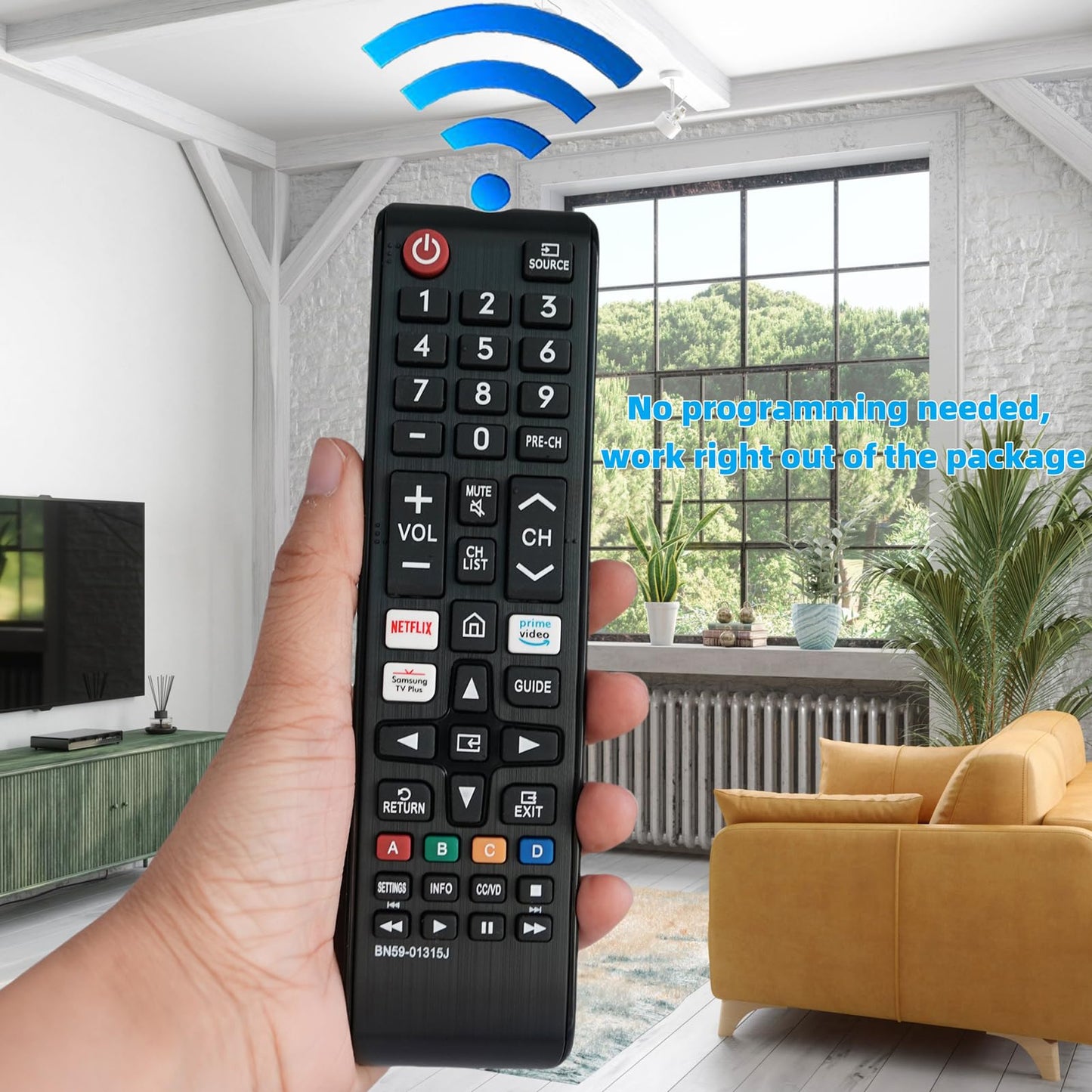 Replacement Remote Control Compatible for Samsung Smart TV UN70TU700DF UN75TU7000F UN75TU700DF UN65TU7000FXZC UN43TU7000FXZC UN50TU7000FXZC
