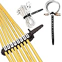 ELYPRO Cable Tie Organizer Set - 8 Reusable Ties, 40 Pins, 45 Labels for Home, Office, Server Room - Durable & Multi-Purpose (Black)