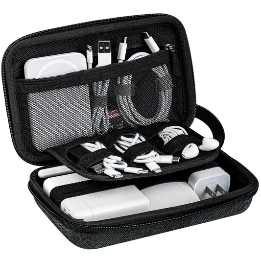 JETech Travel Accessories Organizer Case, Portable Electronic Pouch Gadget Bag for MacBook Power Adapter Chargers, Cables, Power Bank, Mouse, Stylus