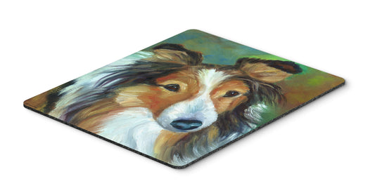 Caroline's Treasures 7396MP Sheltie Curiosity Mouse Pad, Hot Pad or Trivet for Home Office Gaming Working Computers Laptop Mouse Mat,Washable Large