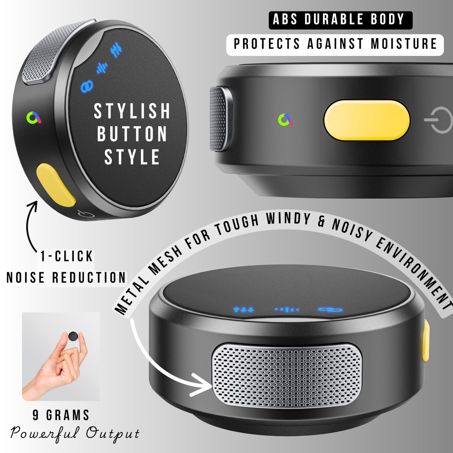 XR Magnetic Wireless Lavalier Microphone Long Range for iPhone/Android/PC 1-Click Noise Reduction 34H Case+Mic Battery, Hi-Fi Audio, YouTube, Social