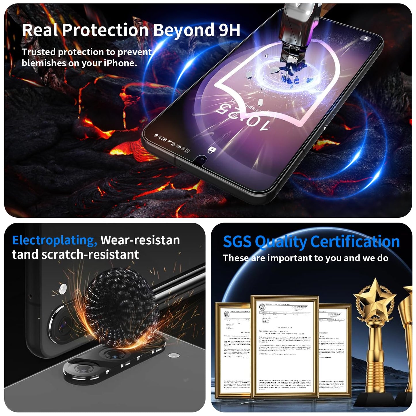 XJFK 3+2 Pack Privacy Screen Protector And Camera Lens Protection for Galaxy S25 5G, Anti-Spy 9H Hardness Support Fingerprint Unlock Tempered Glass