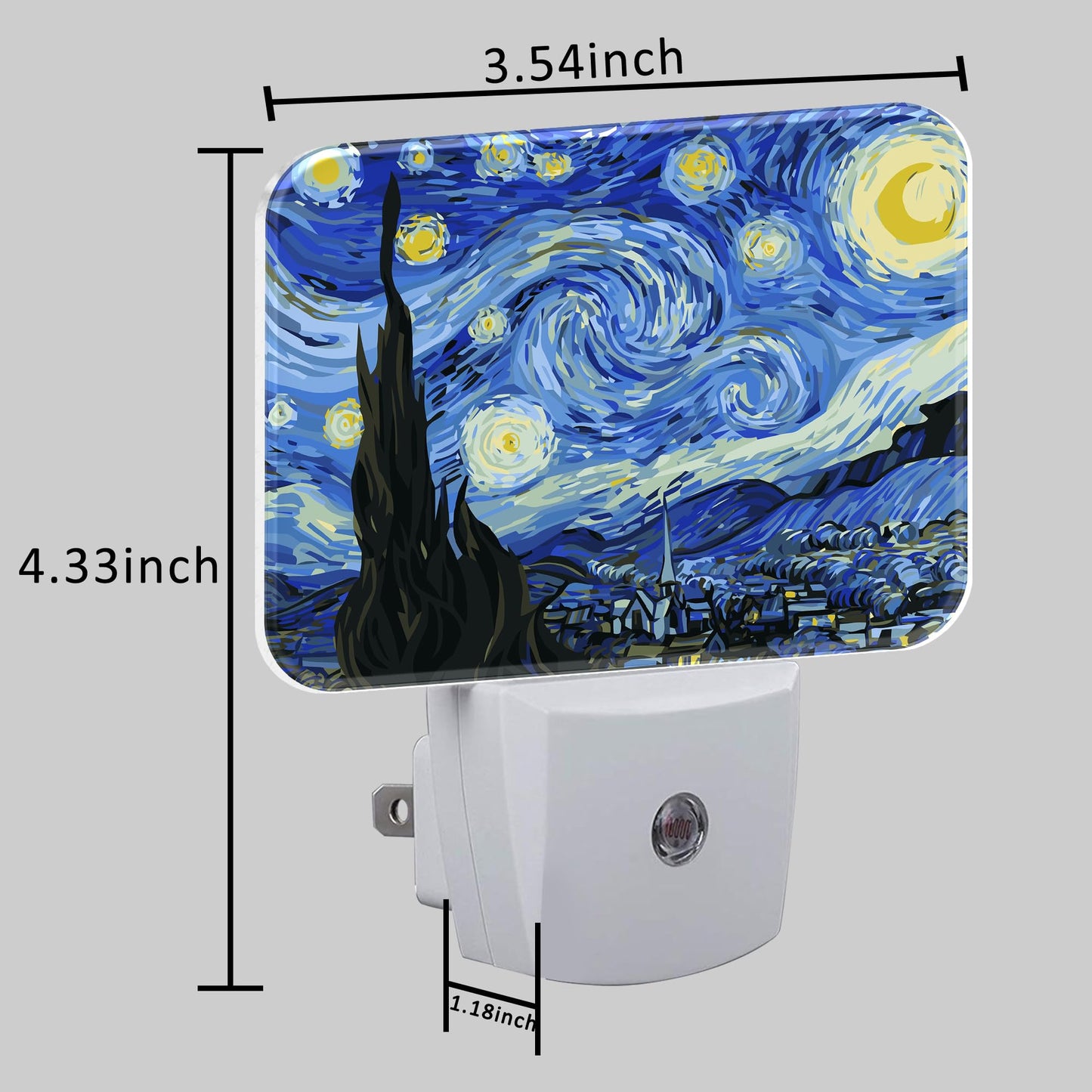Uiaoiais Starry Sky Abstract Painting Plug in Night Lights, Starry Sky Nightlight Plug Into Wall Dusk to Dawn Sensor for Kid Girls Boys Women Men