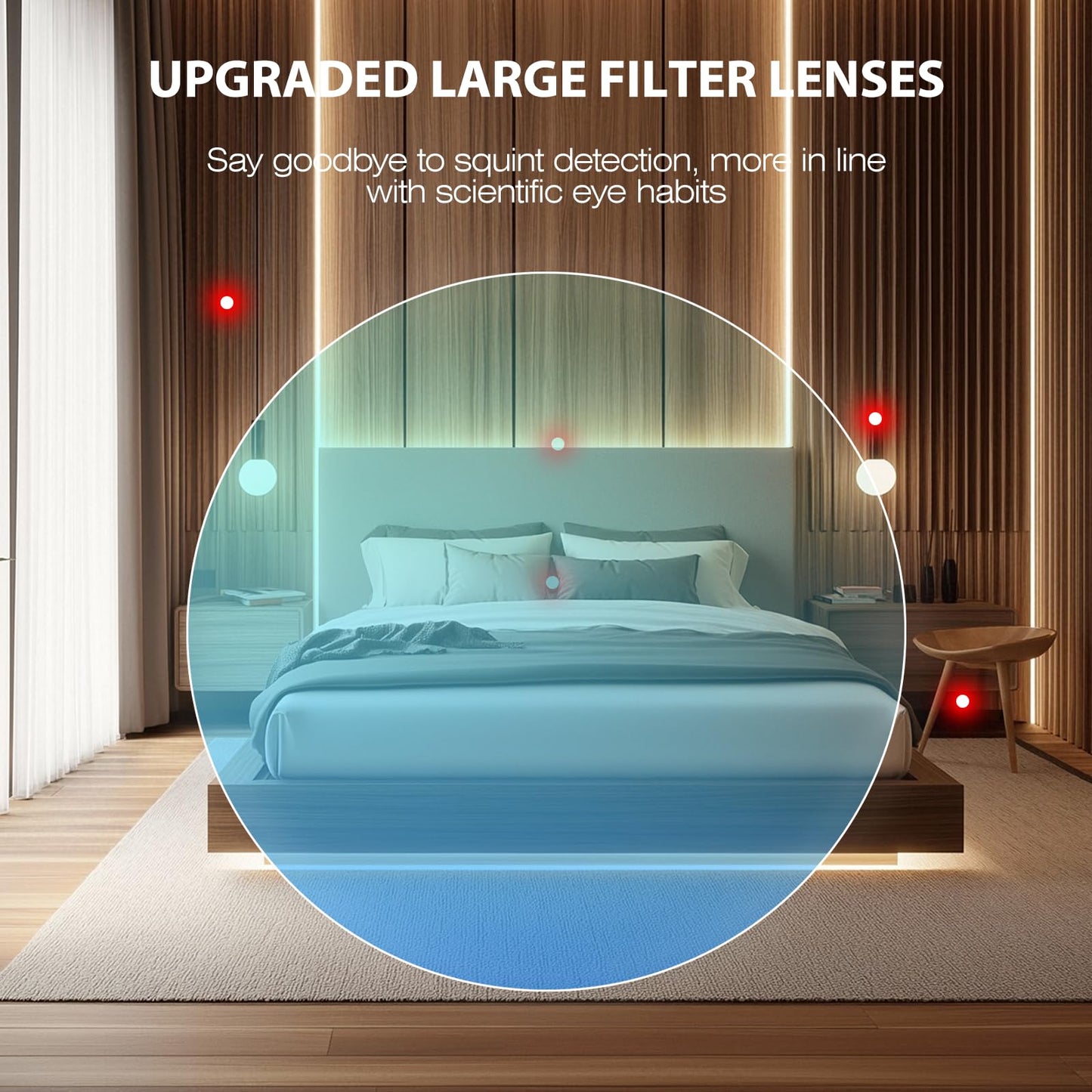 Viutopot Hidden Camera Detector - Dual Lens Spy Camera Finder with Vibration Alert & LED Flashlight, Anti-Spy Security Device