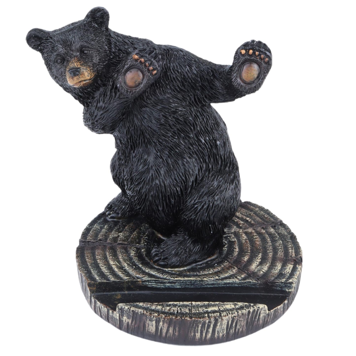Needzo Black Bear Phone Holder for Desk, Cellphone Stand, Fits All Smartphones, 5 Inches