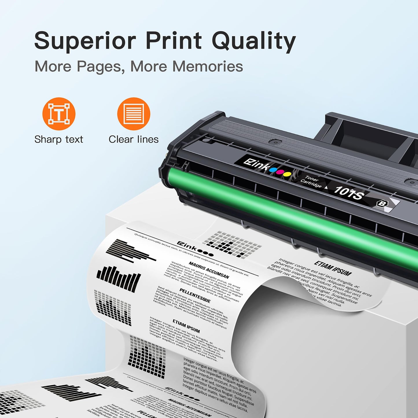 E-Z Ink Compatible Replacement for Samsung MLTD 101S Toner Cartridge 1Black