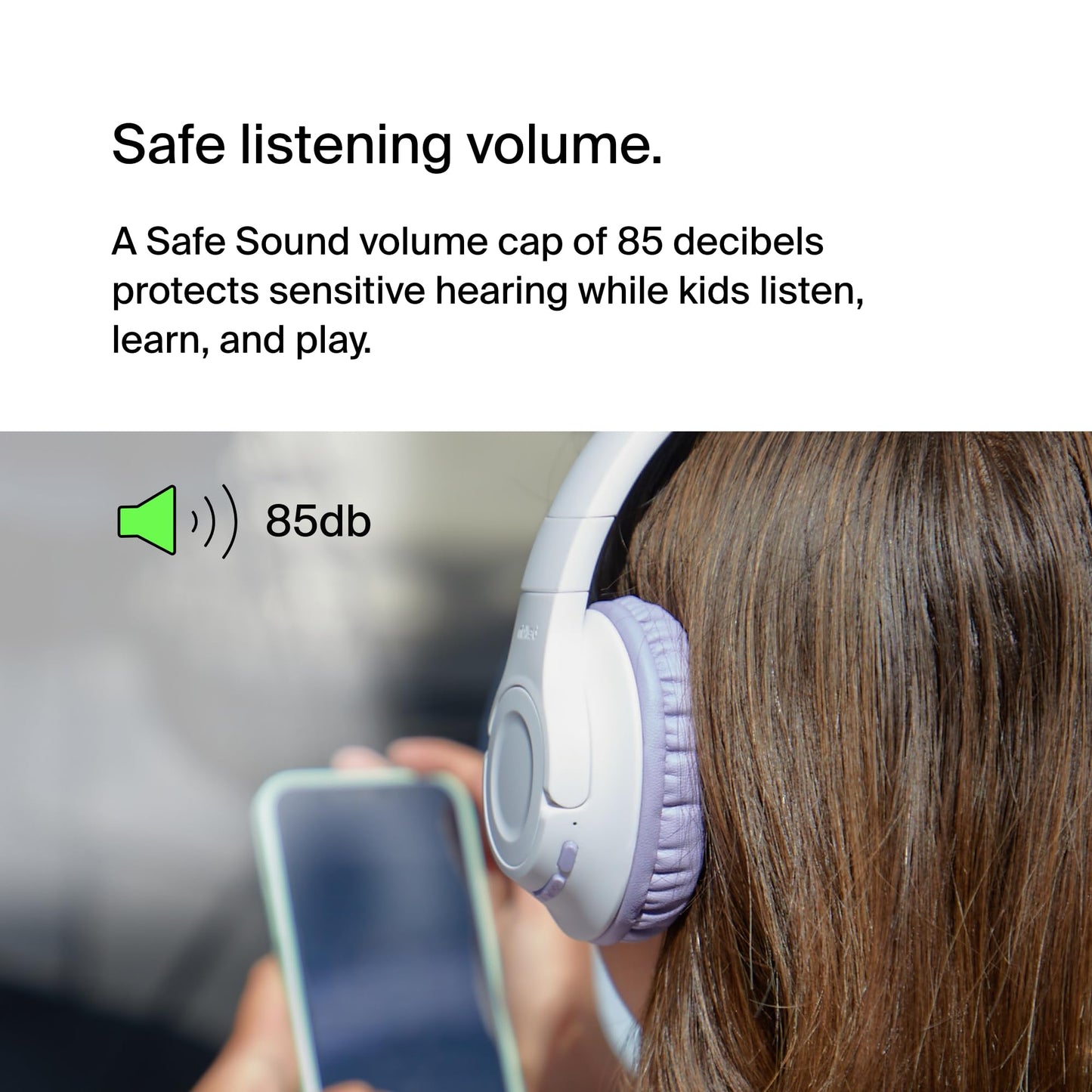 Belkin SoundForm Inspire Bluetooth Kids Headphones, 35H Battery Life