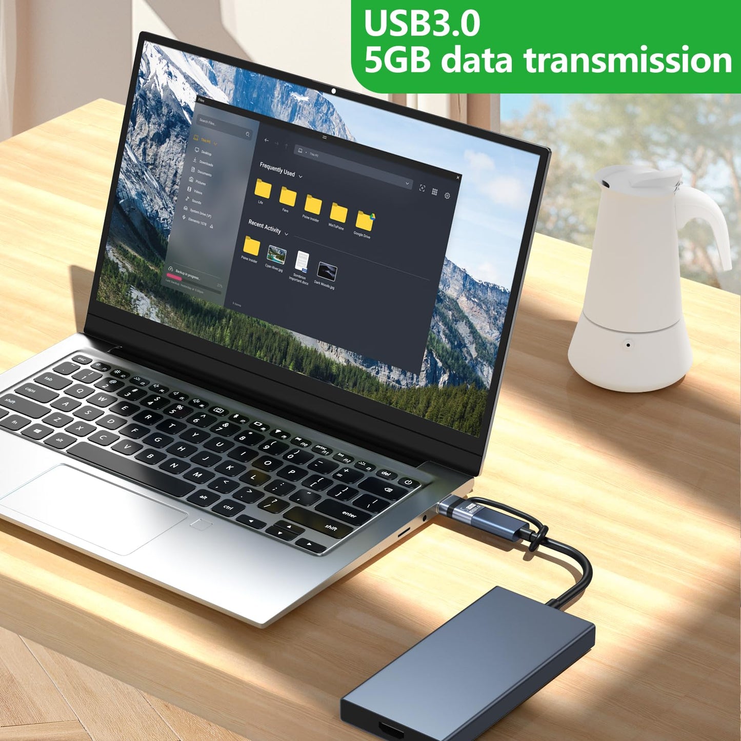 Liaoan Weiyu USB to USB C3.0 Adapter, USB C Female to USB A Plug 5 Gbps Data Transfer (2-Pack), Suitable for Phone 16, 15, 14 Pro Max Pad 10…
