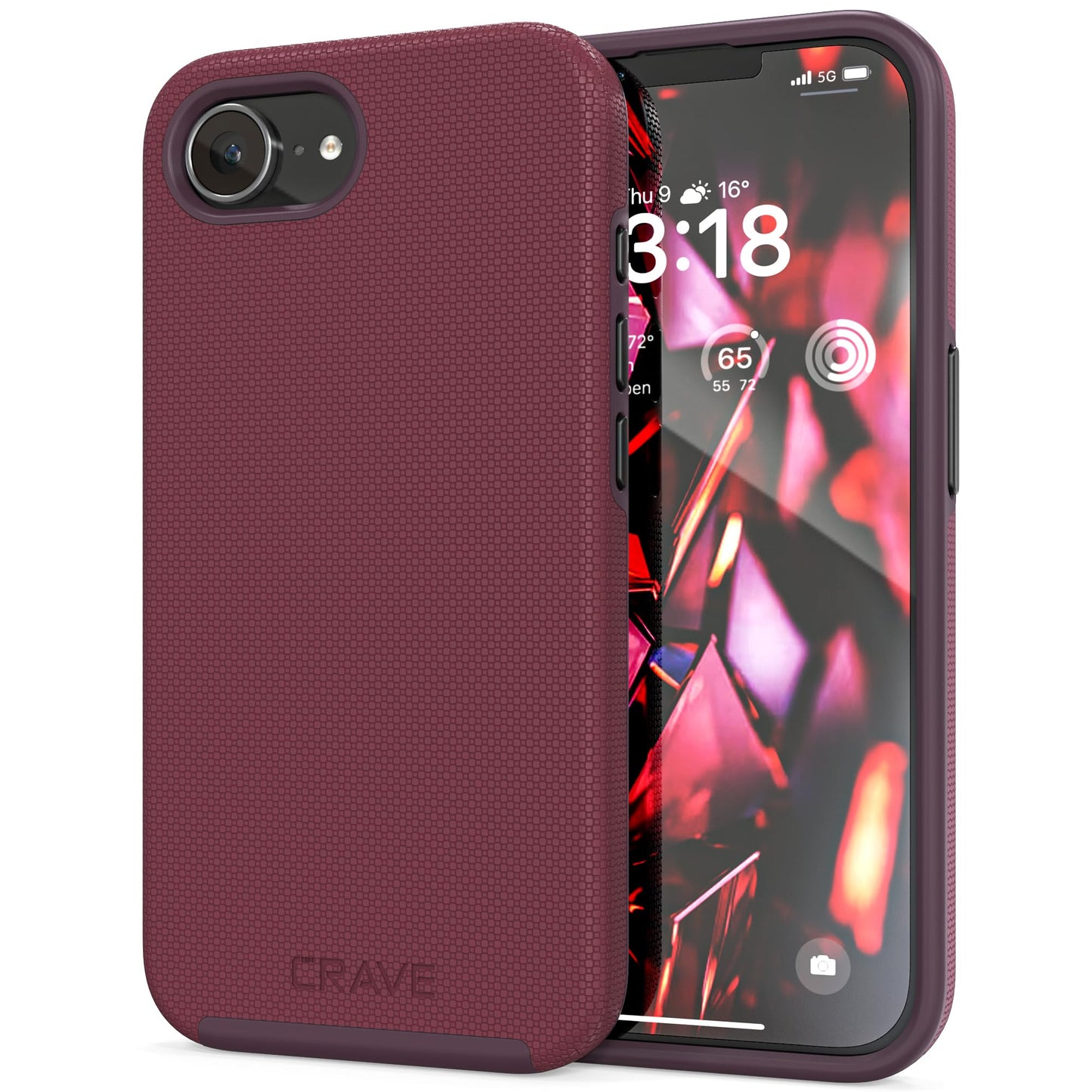 Crave for iPhone 17e Case and iPhone 16e Case, Shockproof Protection Dual Layer Case for iPhone 17e, iPhone 16e (6.1 inch) - Berry