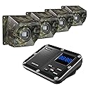 1800 Ft Wireless Outside Driveway Alarm Outdoor Motion Sensor & Detector Driveway Alert System, Rechargeable Battery/Weatherproof/Mute Mode/Clock