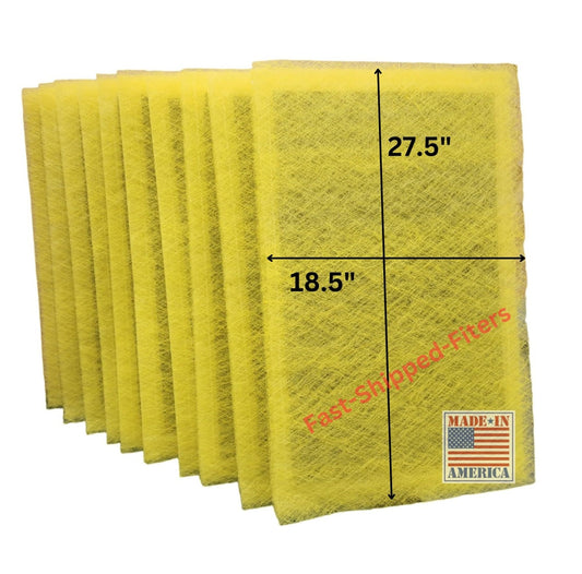 Fast-Shipped-Filters 10 Pack 20x30 Replacement Filter Pads Compatible with MicroPower Guard Air Cleaner 20x30 Refill Yellow