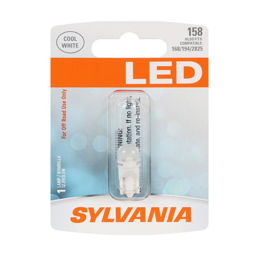 SYLVANIA 158 T10 W5W LED White Mini Bulb, Interior Lighting, 1 Bulb