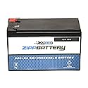 ZIPPBATTERY 12V 9.5AH Maintenance-Free Battery for Alarm Systems, Scooters, Toys, Emergency Lights, and More - Spade (F2) Terminal