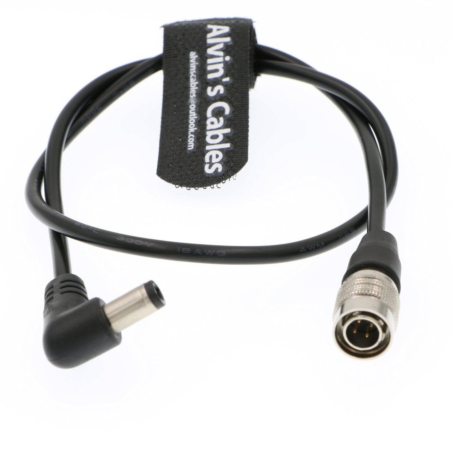 Alvin's Cables DC to Hirose 4 Pin Male Power Cable for Sound Devices 633| 644| 688 Zoom F8 Blackmagic Cinema Camera 4K 45CM|18inches