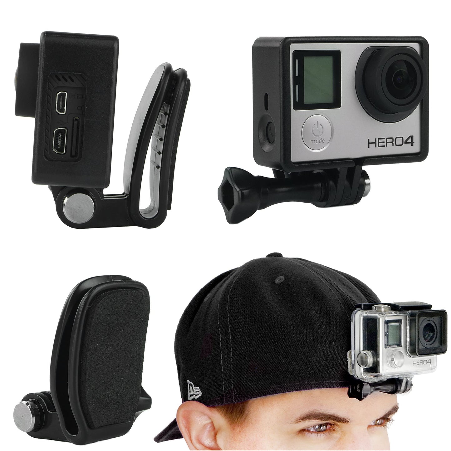 CamKix Head & Backpack Mount Bundle Compatible with GoPro Hero 13, 12,11, 10, 9, 8,7, 6, 5, Black, Session, Hero 4, Black, Silver, Hero+ LCD, 3+, 3