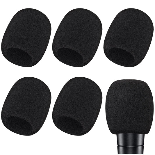 Microphone Cover, 6 Pcs Microphone Windscreen, Foam Mic Cover Suitable for SM58, E835 and Most Standard Handheld Mic