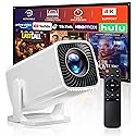 Mini Projector, Portable Projector 4K & Full HD 1080P Support, 270° Rotation Outdoor Projector, Movie Projector Compatible with Smartphone, TV Stick