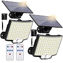Solar Lights Outdoor, 106 LED 3000LM Solar Powered Motion Sensor Flood Lights with Remote, Dusk to Dawn Led Solar Security Wall Lights with 16.5Ft