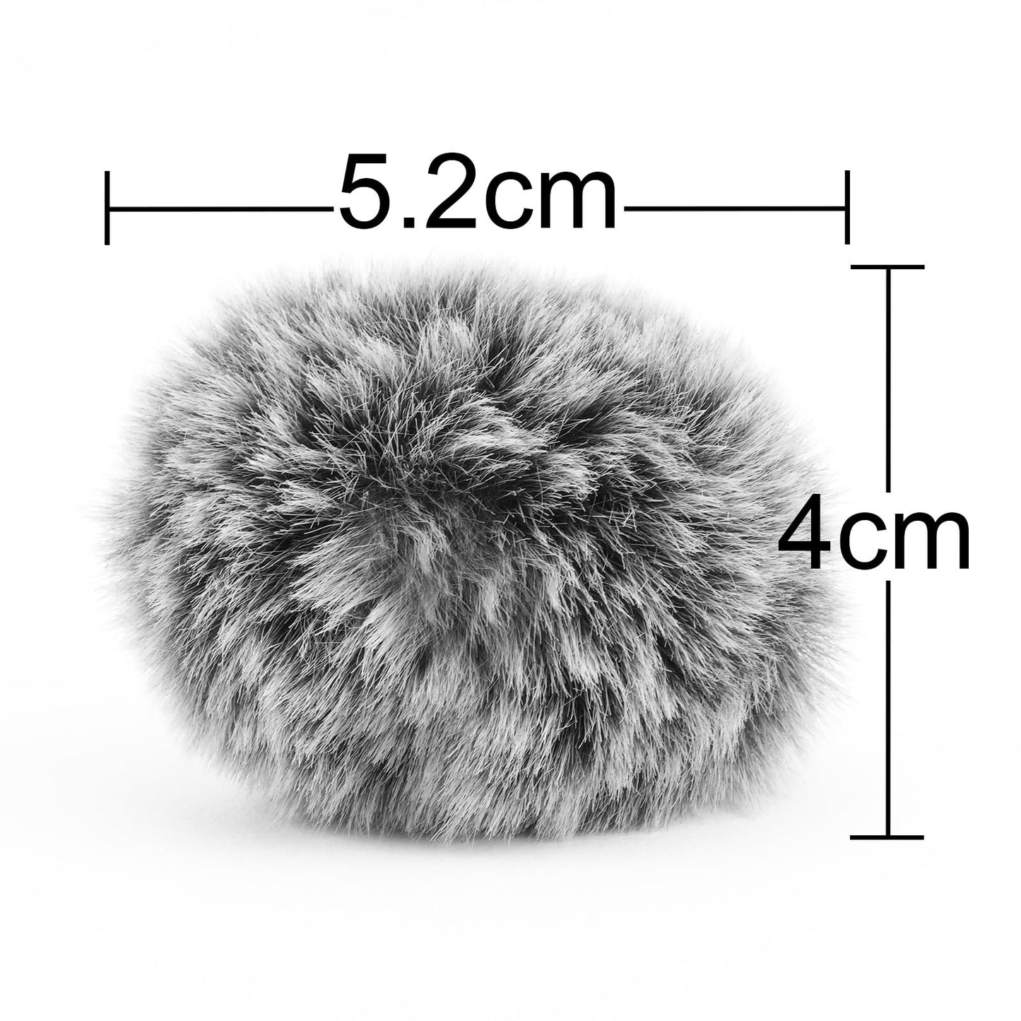 LEFXMOPHY Windscreen for DJI MIC 2 / OSMO POCKET 3 Microphone Furry Wind Muff Grey Foam (Not for Dji Mic 1 Cover), 2-Pack