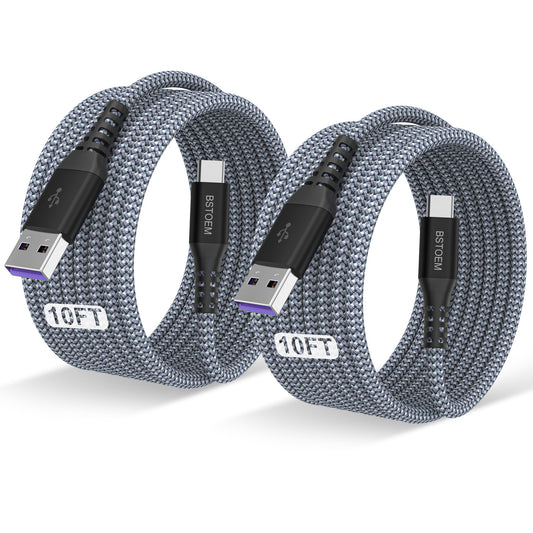 USB A to USB C Cable 10 ft,Type C Charger Cord Fast Charging 10FT 2Pack,for Samsung Galaxy S25